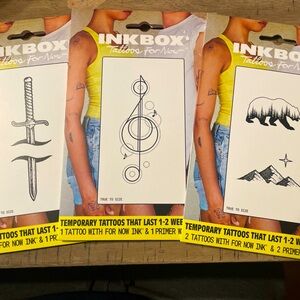 3 pack Inkbox temporary tattoos last 1-2 weeks NEW